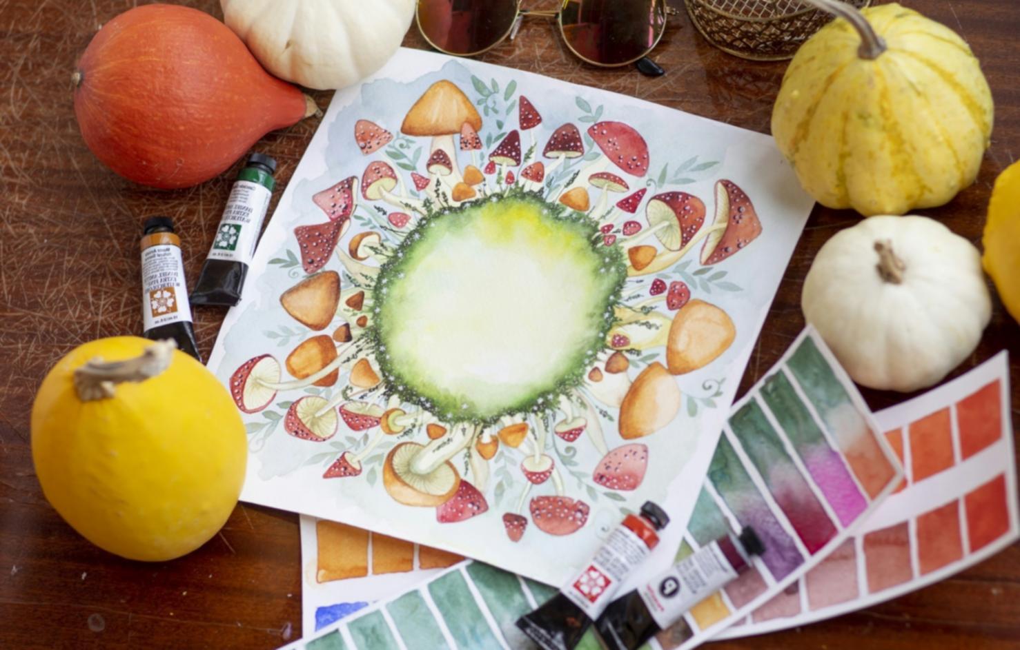 Яскрава ілюстрація майстер-класу з основ малювання